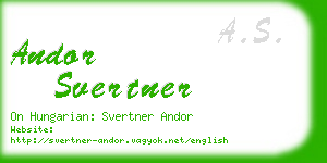 andor svertner business card